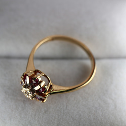 レディース リング 宝石 ジュエリー ゴールド イギリス 指輪 英国 ルビー ビンテージ 375 鑑定付 J49 6枚目の画像