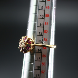 レディース リング 宝石 ジュエリー ゴールド イギリス 指輪 英国 ルビー ビンテージ 375 鑑定付 J49 7枚目の画像