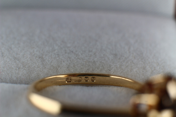 レディース リング 宝石 ジュエリー ゴールド イギリス 指輪 英国 ルビー ビンテージ 375 鑑定付 J49 5枚目の画像