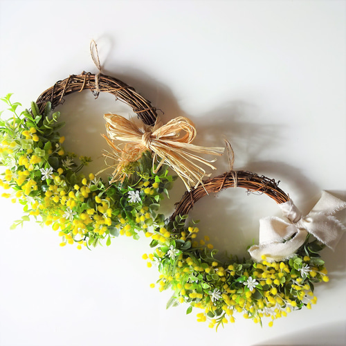 27cm ミモザのハーフリース（ラフィア） リース chloe misaki 通販