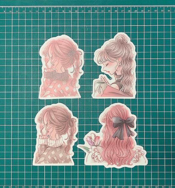 女の子のおすそ分けファイル B級品 女の子ダイカット20枚 No.222 おすそ分けファイル、手帳、日記