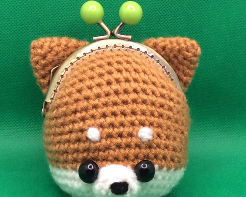 ✿ハンドメイド✿がま口・ポーチ✿手編み・あみぐるみ✿柴犬