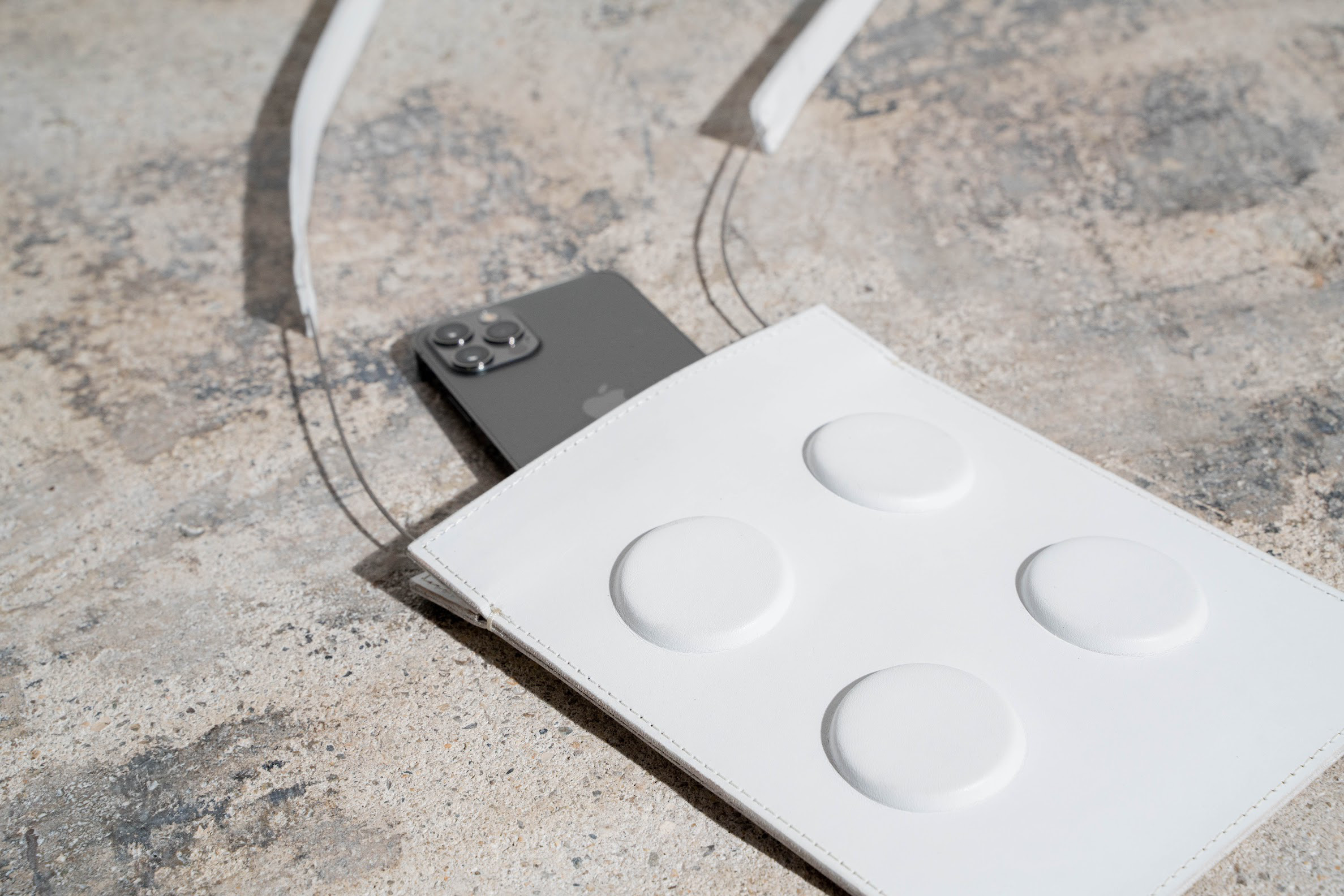 本革スマホショルダーバッグ/S-004/White