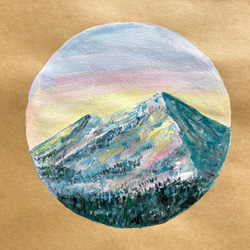 ORIGINAL PAINTING - masical sky, mountain, 原画, オリジナルアート 3枚目の画像