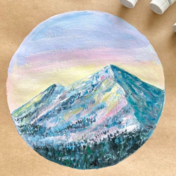 ORIGINAL PAINTING - masical sky, mountain, 原画, オリジナルアート 2枚目の画像