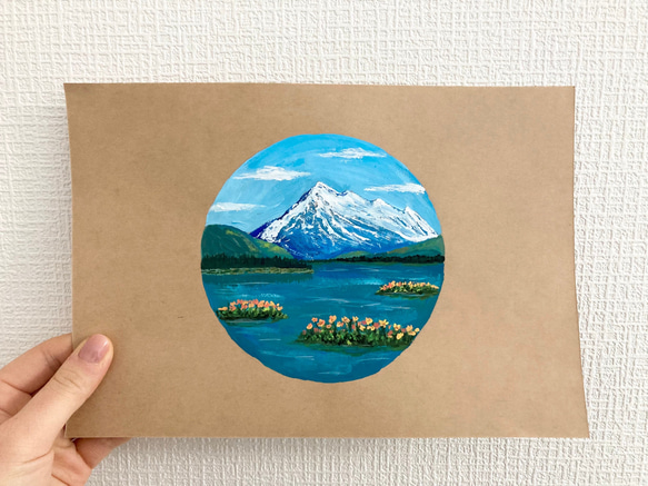 ORIGINAL PAINTING - mountan scenery, 山の景色, 原画, オリジナルアート 4枚目の画像