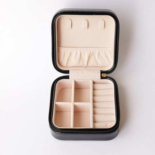 アクセサリーケース スクエア お出かけに エナメル コンパクト フリー