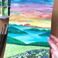 ORIGINAL PAINTING - spring, 原画, オリジナルアート, 春の絵 絵画