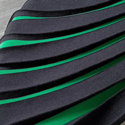 ニットカラープリーツスカート　グリーン×ブラック 5枚目の画像