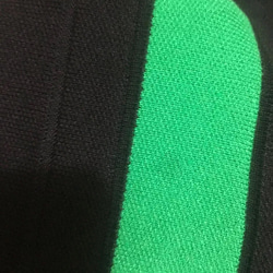 ニットカラープリーツスカート　グリーン×ブラック 8枚目の画像