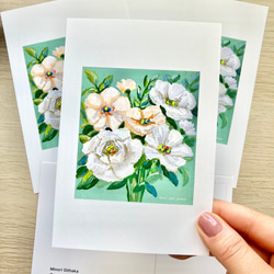 ポストカード, white bouquet 1枚目の画像