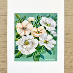 ポストカード, white bouquet 3枚目の画像