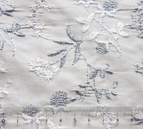 ◇レース半襟・半衿【千日紅】gray 5枚目の画像