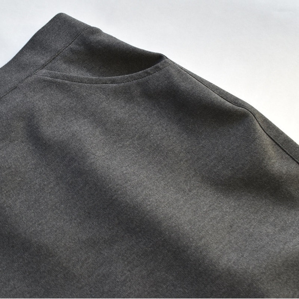即納/サンプルセール　美品11号　warmthストレッチポンチタイトスカート膝下丈　杢グレー 7枚目の画像