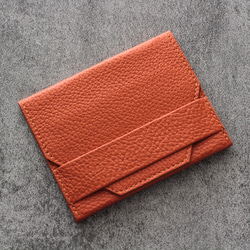 small wallet【シボ革/オレンジ】 三つ折り財布 chi.wata 通販