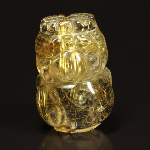 貔貅 置物 流星群 ルチルクォーツ ヒキュウ 金運最強 極上美品】ルチル