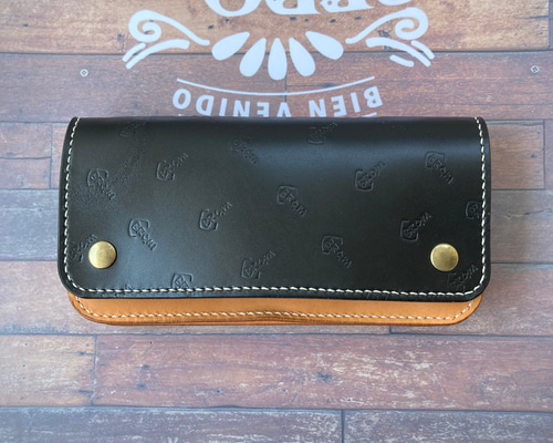 トラッカーウォレット　国産ヌメ革　長財布 LAST Drip Designs 本革 トラッカーウォレット 大容量 長財布