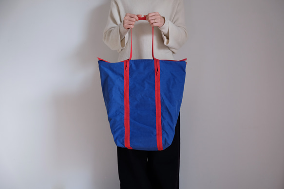 超軽量/ミリタリー/コットンナイロン/肩掛けマチ付きトート/A4対応大