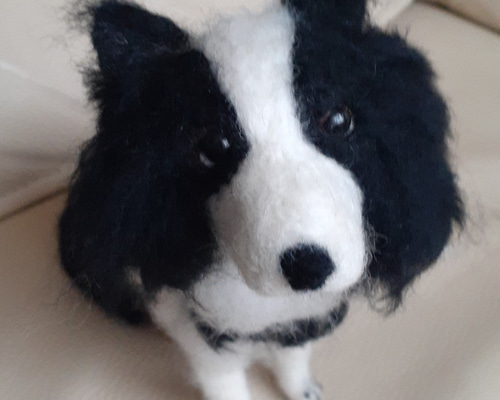 borderページ❣️ボーダーコリー羊毛フェルトオーダー犬全身像 羊毛フェルト ボーダーコリー 羊毛フェルト masapan 通販