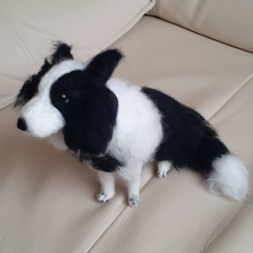 羊毛フェルト ボーダーコリー 犬のオーダー受け付けてます3000円