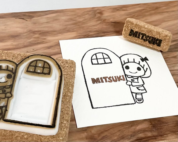 こんにちは、おかっぱちゃんです【お名前スタンプ用枠】 5枚目の画像