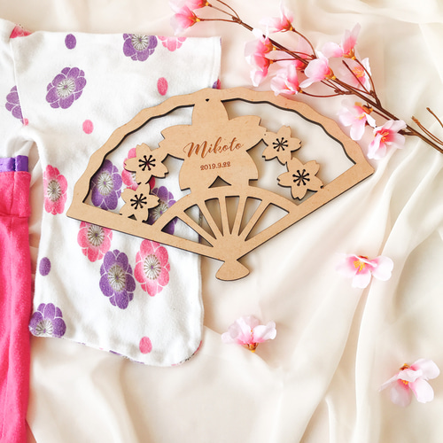 木製 ひな祭り 扇子プレート 桜Ver.】雛祭り 桃の節句 ひなまつり