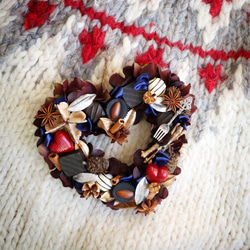 Chocolaterie のバレンタインリース ☆ハート×スパイス×ビターチョコ