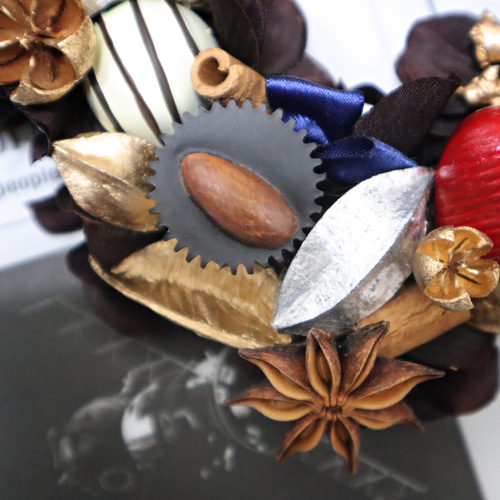 Chocolaterie のバレンタインリース ☆ハート×スパイス×ビターチョコ