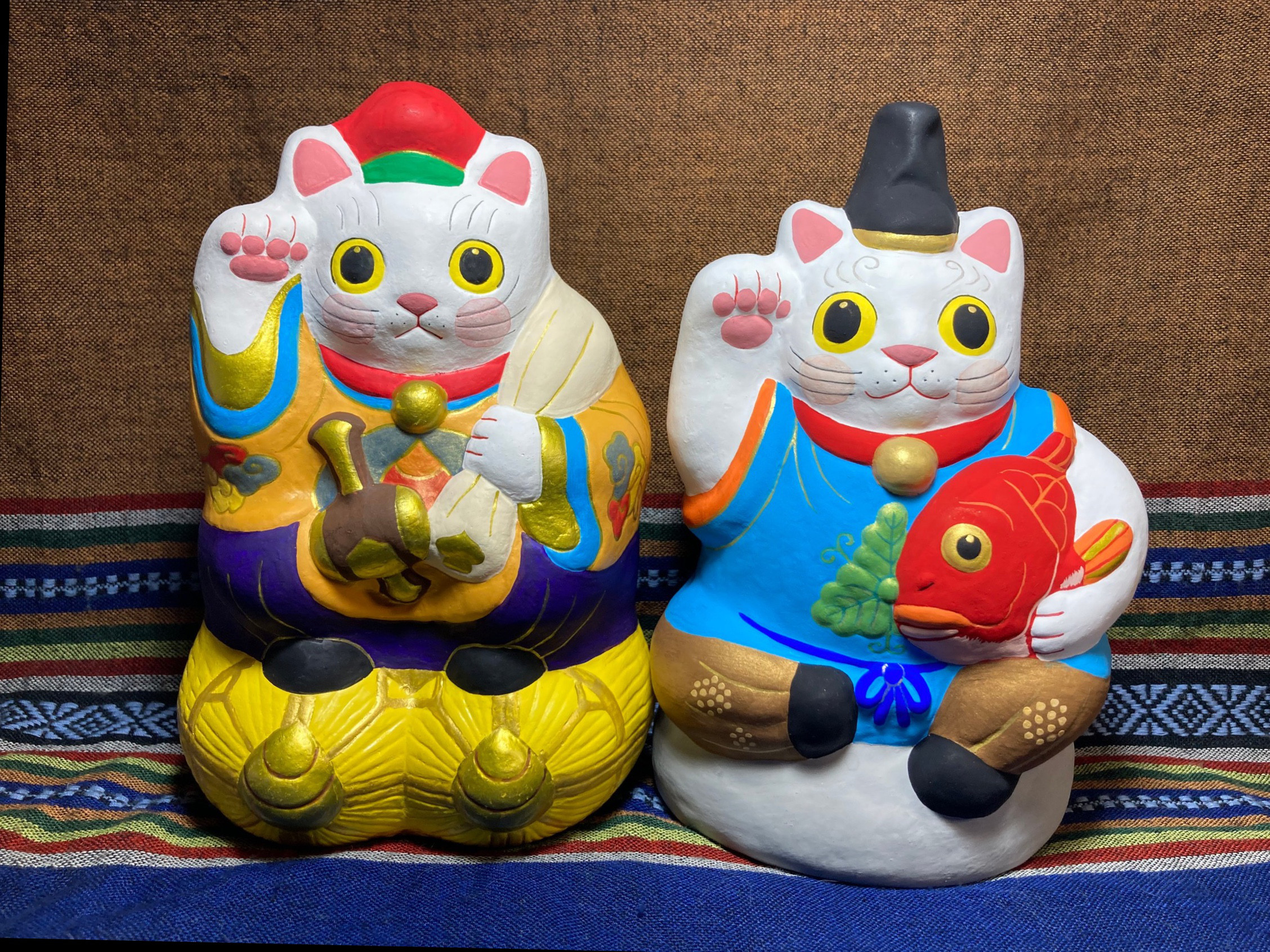 大黒さま恵比寿さま 招き猫 。お得な2点セット！！お値下可能です