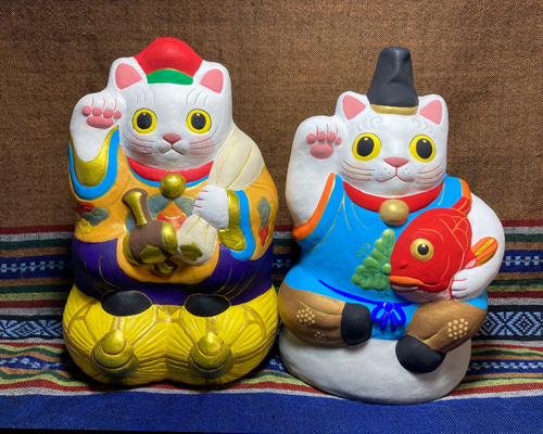 大黒さま恵比寿さま 招き猫 。お得な2点セット！！お値下可能です 大黒さま恵比寿さま 招き猫 。お得な2点セット！！お値下可能です 大黒