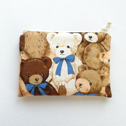 ぬいぐるみ テディベア 24cmファスナーポーチ バックインポーチ
