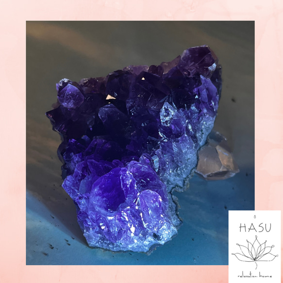 眠れない方へオススメ。アメジストクラスター原石【ウルグアイ産】54g送料込み 11枚目の画像