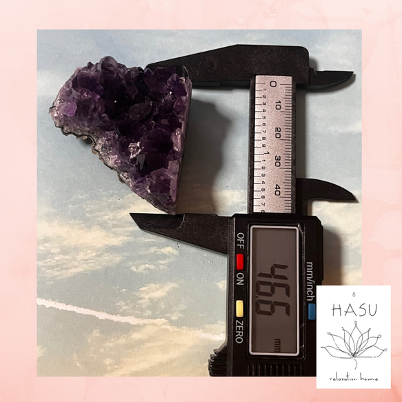 眠れない方へオススメ。アメジストクラスター原石【ウルグアイ産】54g送料込み 6枚目の画像