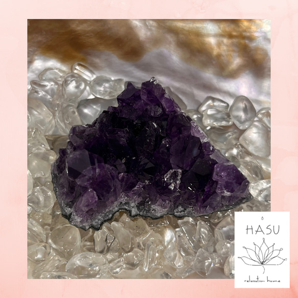 眠れない方へオススメ。アメジストクラスター原石【ウルグアイ産】54g送料込み 2枚目の画像