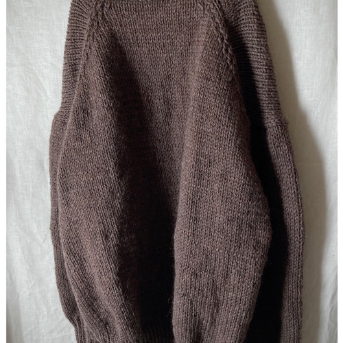 ドロップショルダーカーディガン ローゲージニットカーディガン/ハンド