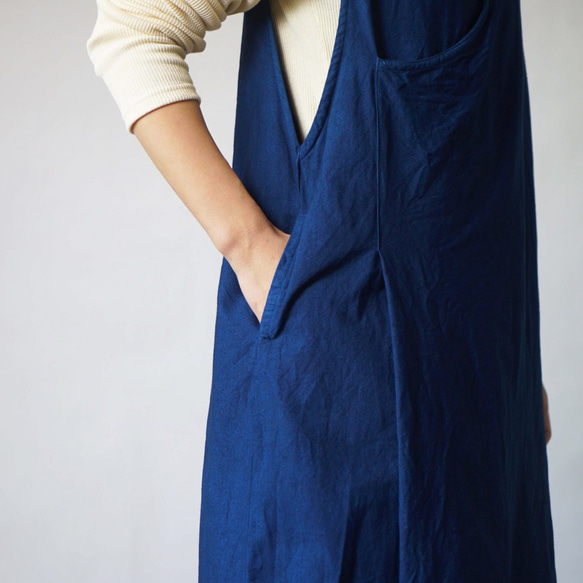 【福袋】高領針織上衣/本色+毛衣裙/海軍藍 第7張的照片