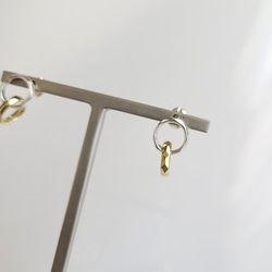 Linking circles Pierced Earrings/ SV925 / Brass ≪送料無料≫KY-069 8枚目の画像