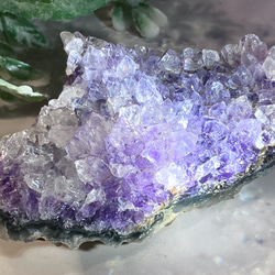 レインボー✨バイカラー　アメジスト　クラスター　原石　紫水晶　ラフストーン 3枚目の画像