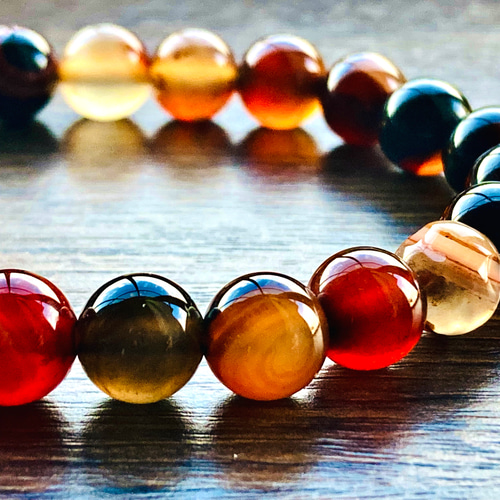 大玉 瑪瑙（アゲート）ブレスレット（16mm珠、径18cm 鑑別書付き