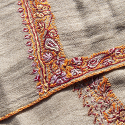 カシミヤ 刺繍 カシミヤ スカーフ ピュア ウール スカーフ ショール リング フリース ショール - 花 カシミヤ ショール 8枚目の画像