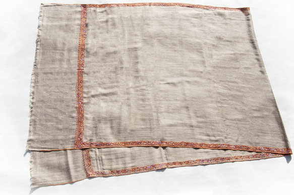 カシミヤ 刺繍 カシミヤ スカーフ ピュア ウール スカーフ ショール リング フリース ショール - 花 カシミヤ ショール 3枚目の画像
