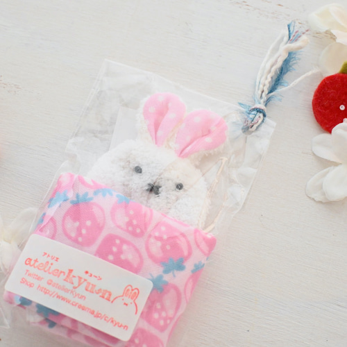ネーム入れ、名入れ可♪miniうさちゃん タオルハンカチ☆（ずらり