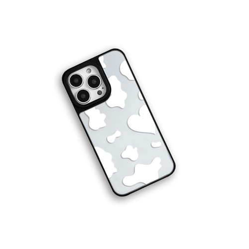 【Harper & Blake】お洒落カード収納ミラー付スマホケースCow/牛 Harper & Blake】お洒落カード収納ミラー付スマホケースCow/牛