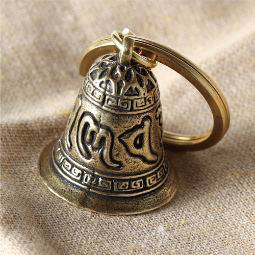 六字真言 キーホルダー ガーディアンベル 2個セット ペアアクセサリー