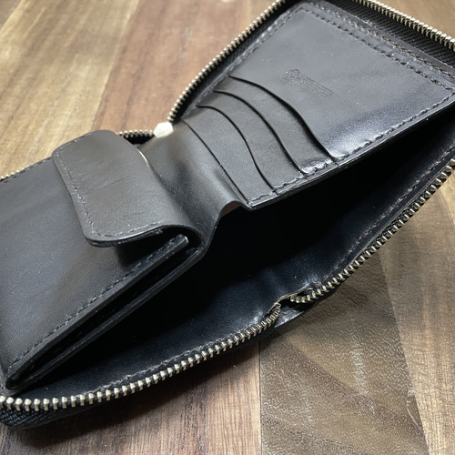 希少⭐︎GANZO KESEMA 二つ折り財布純札入れ 気仙沼のサメ革使用