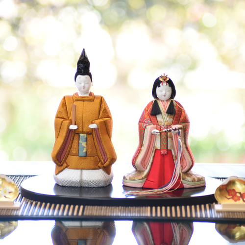 木目込み人形 雛人形 【陽光雛】（黄櫨染） ひな人形・雛飾り 有松人形