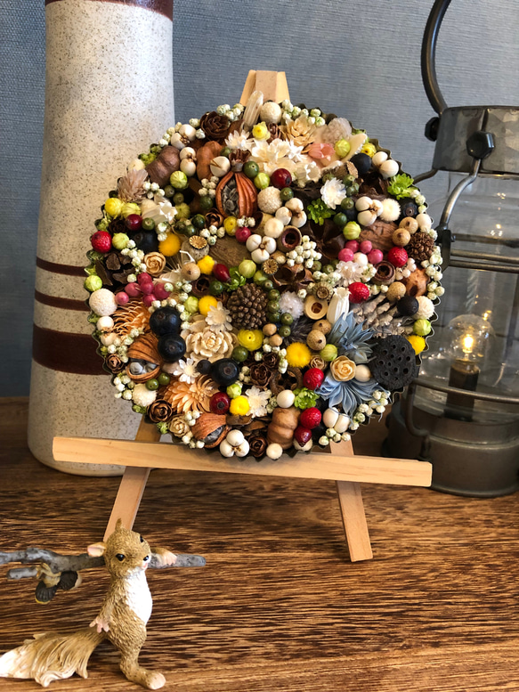 専用ページ タルト型フラワーアレンジ♡⃛Merry Christmas 丸いベース