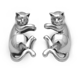 猫 イヤーカフ 片耳/右耳用/シルバー925/シルバーアクセサリー/猫グッズ/イヤーカフ シルバー/snd111 10枚目の画像