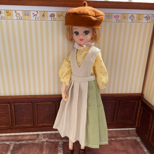 L23002 リカちゃん ブライス ハンドメイド 服 バイカラー
