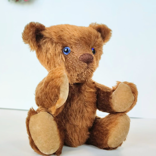 青い瞳のテディベア ココナッツブラウン 20cm ぬいぐるみ